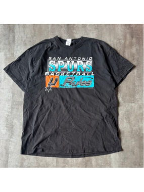 Vintage San Antonio Spurs Shirt Mens XXL Black